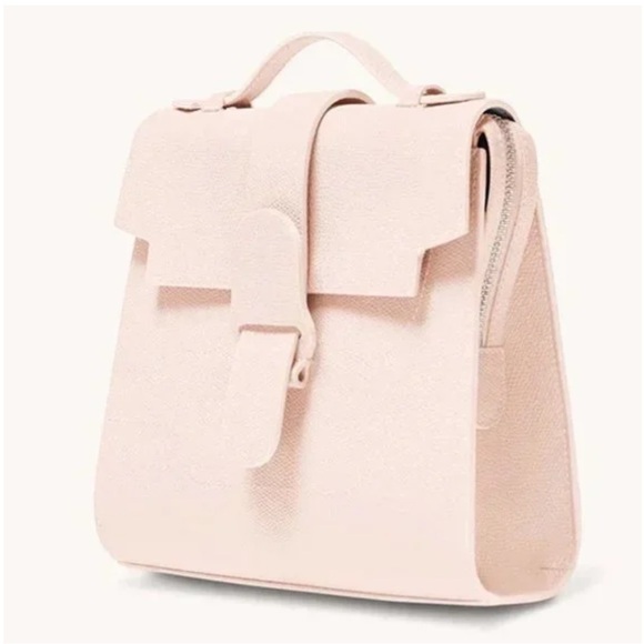 Senreve Alunna convertible bag, pebbled blush leather and silver, NWT - Picture 2 of 12